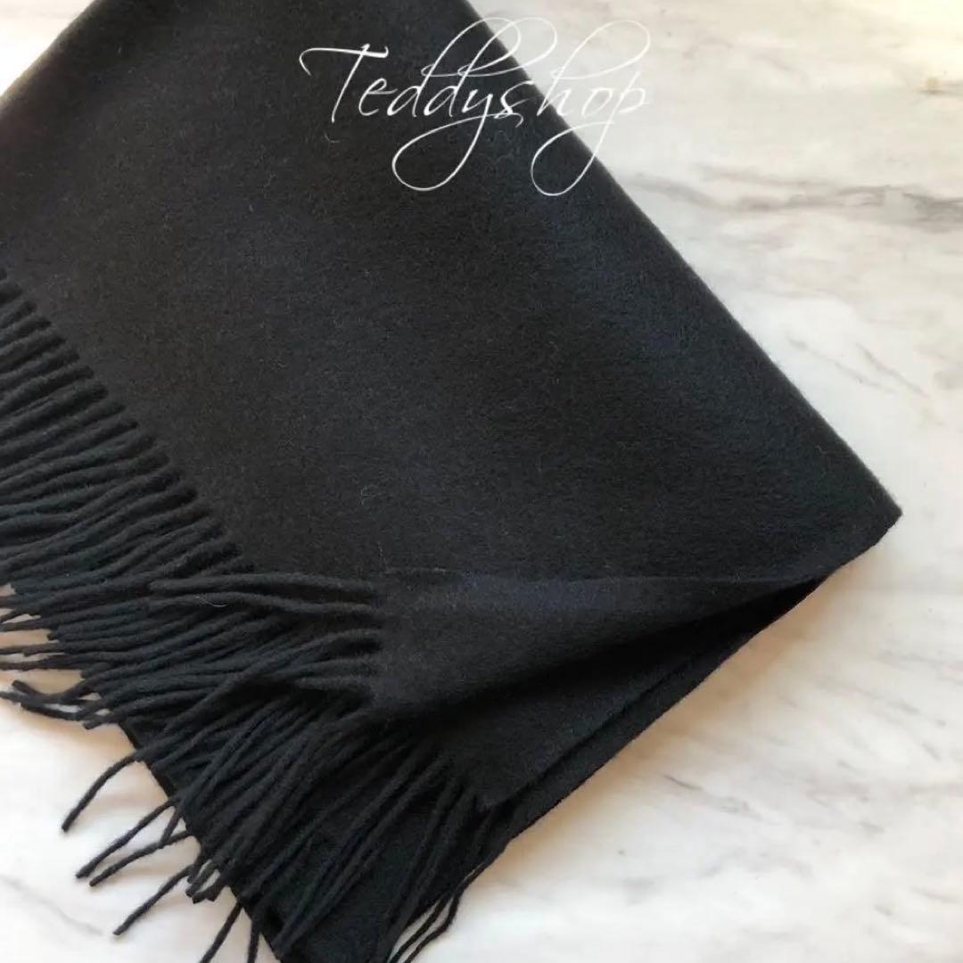 極上カシミヤ100%☆大判 ストール☆ ブラック