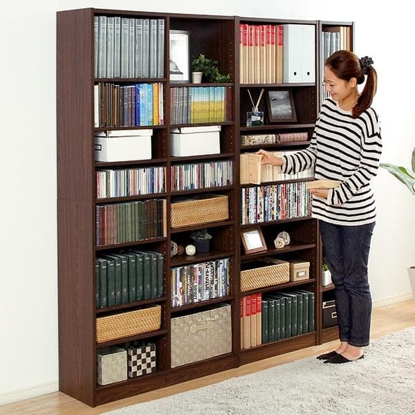 オシャレで大容量な多目的ラック 幅60cm ダークブラウン [7282]