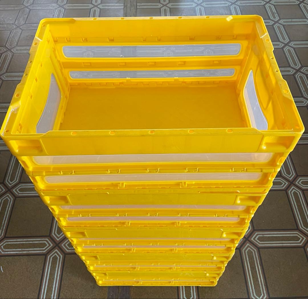 折り畳みコンテナ　6個　サンコー　マドコン30B イエロー