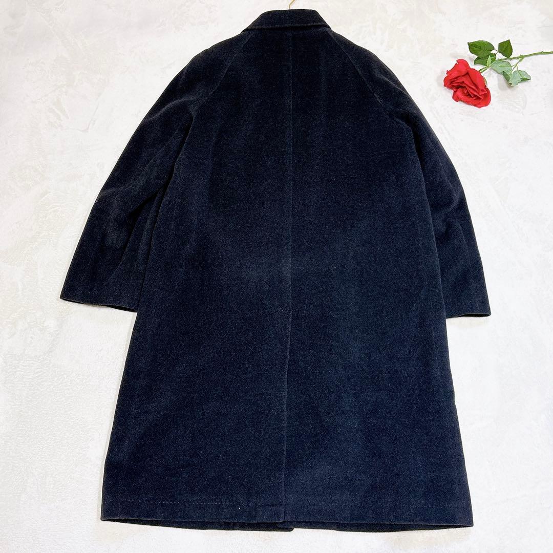 新品同様✨　ポールスミス　ステンカラーコート　アンゴラ　ウール　ロング　ブラック