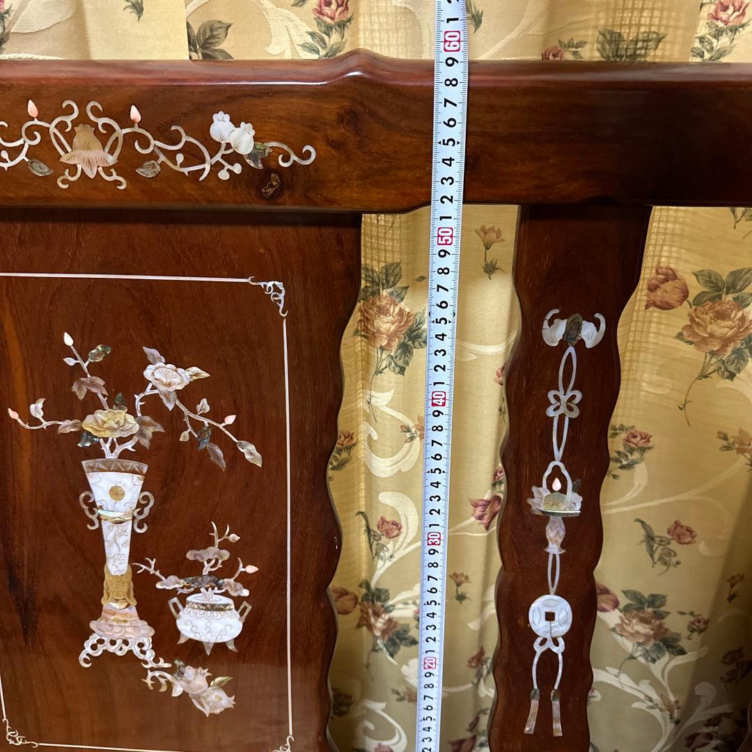 最終価格　骨董品　螺鈿　ベンチチェア　長椅子