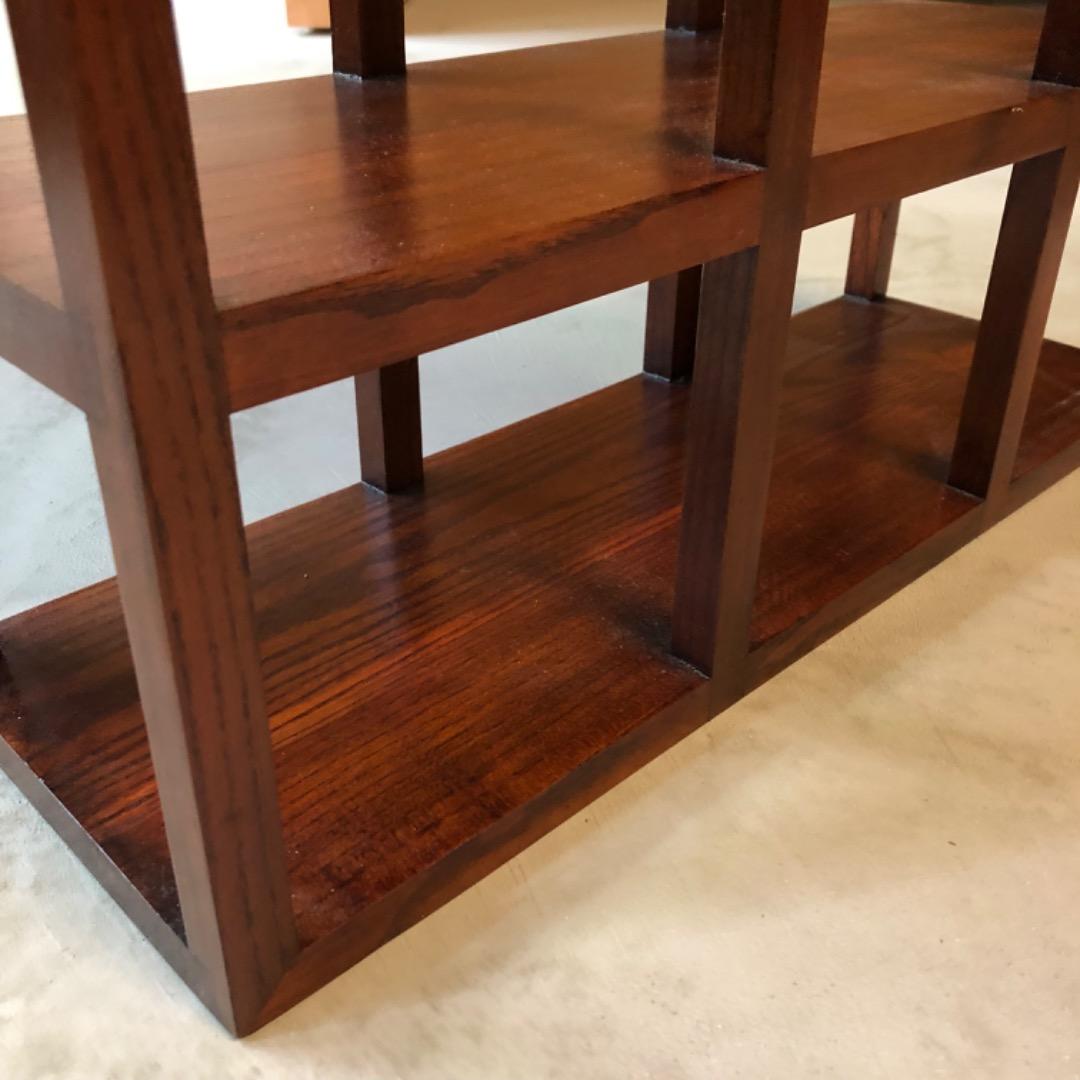 アンティーク　飾り棚　階段棚　アシンメトリー　木製　三段棚　ティスプレイ