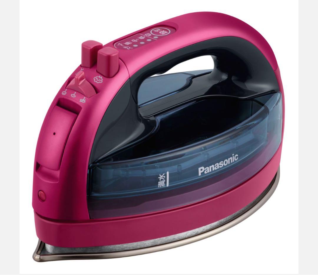 【Panasonic】コードレススチームWヘッドアイロン NI-WL706-P