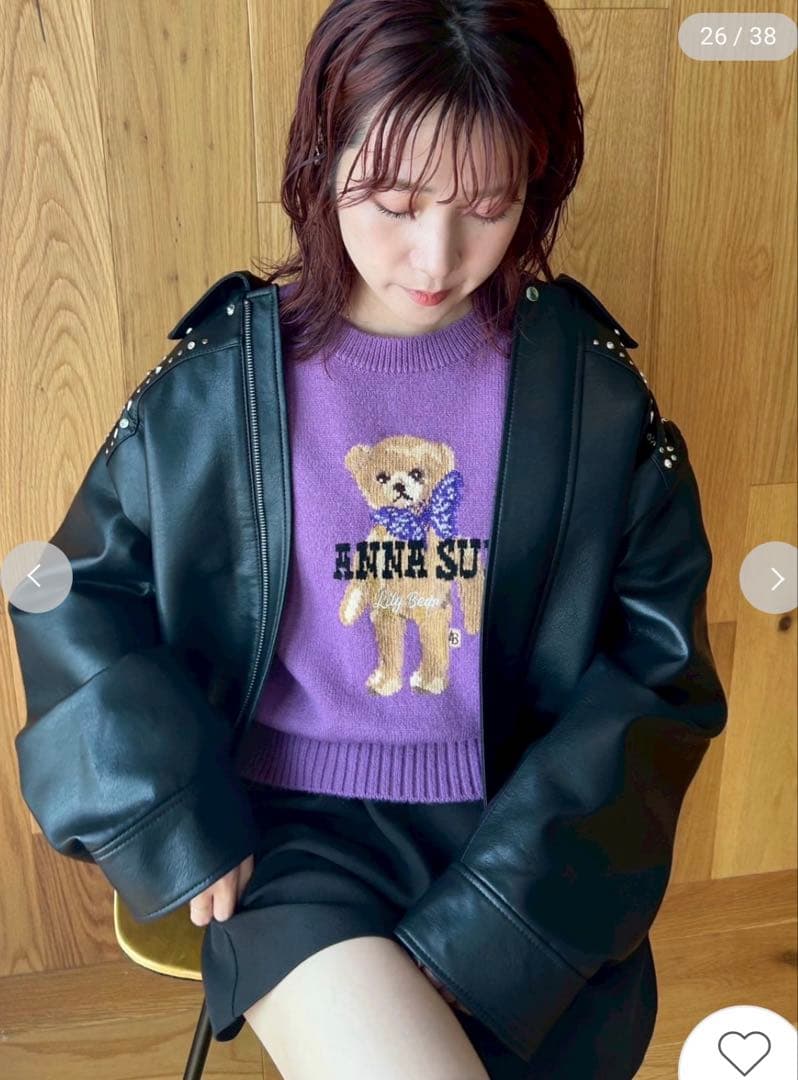 【LILY BROWN ×ANNA SUI】バタフライスタッズブルゾン