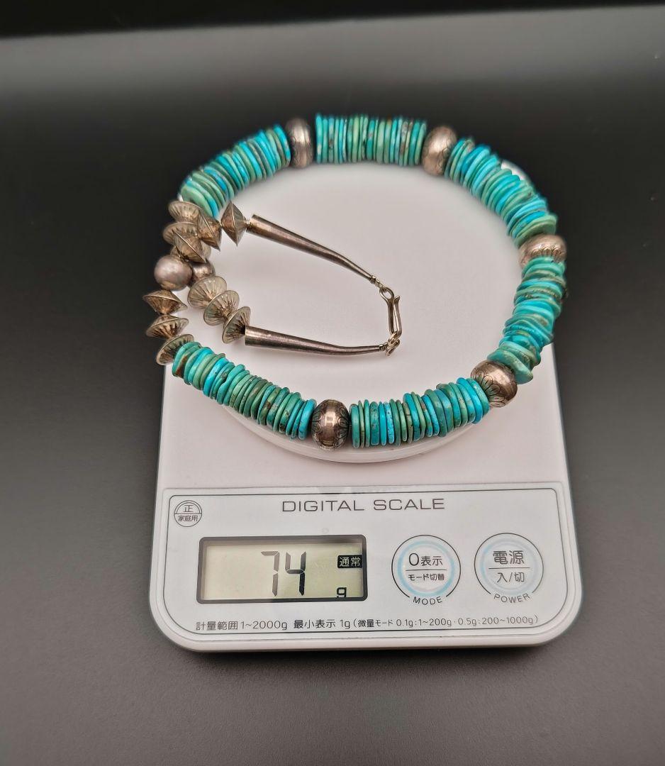 インディアンジュエリー◎ターコイズネックレス◎ナバホパール◎sterling