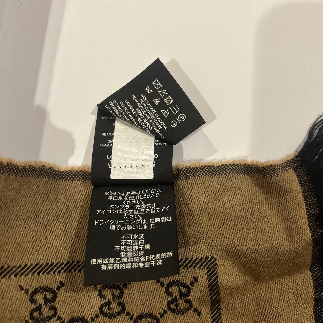 GUCCI GGパターン マフラー フリンジ付き