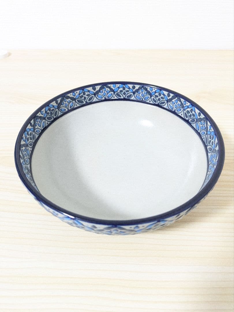 【未使用】Javier Servín ボウル セルビン焼き 青花柄 メキシコ陶器