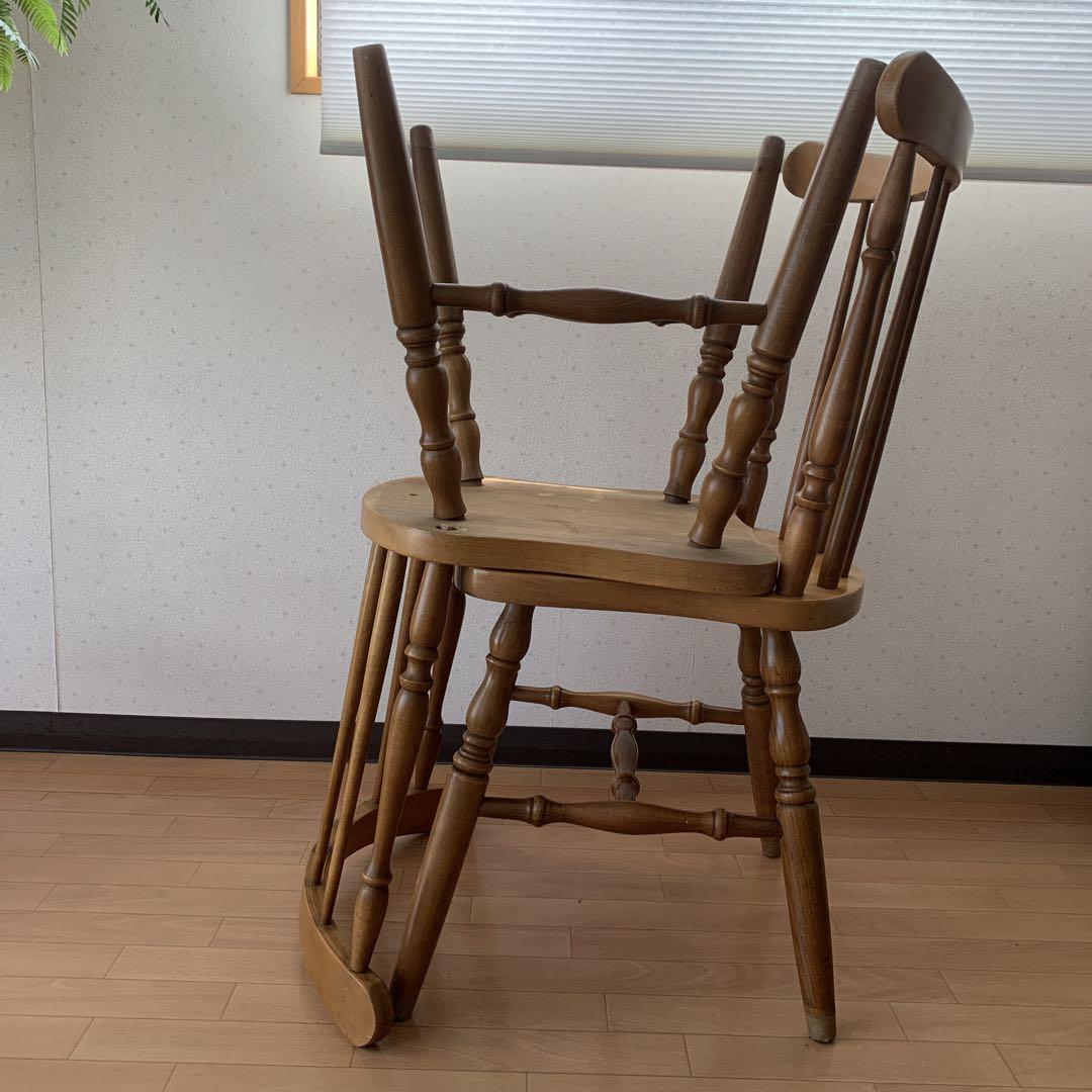 池田木工　アンティーク　椅子　2脚セット