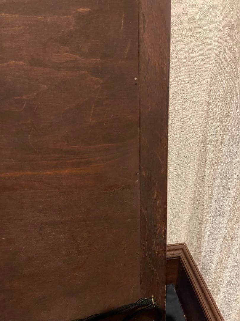 英国 アンティーク ミラー オクタゴン 八角形 木製 ウォールナット