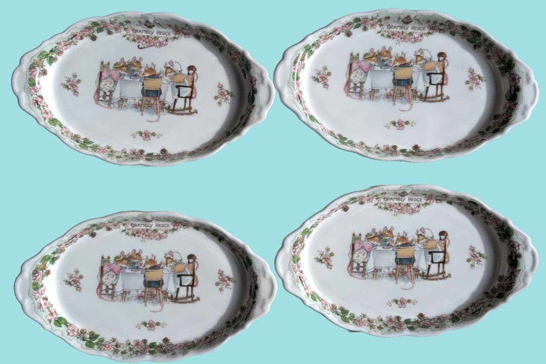 ロイヤルドルトン ブランブリーヘッジ ティーサービス オーバルプレート