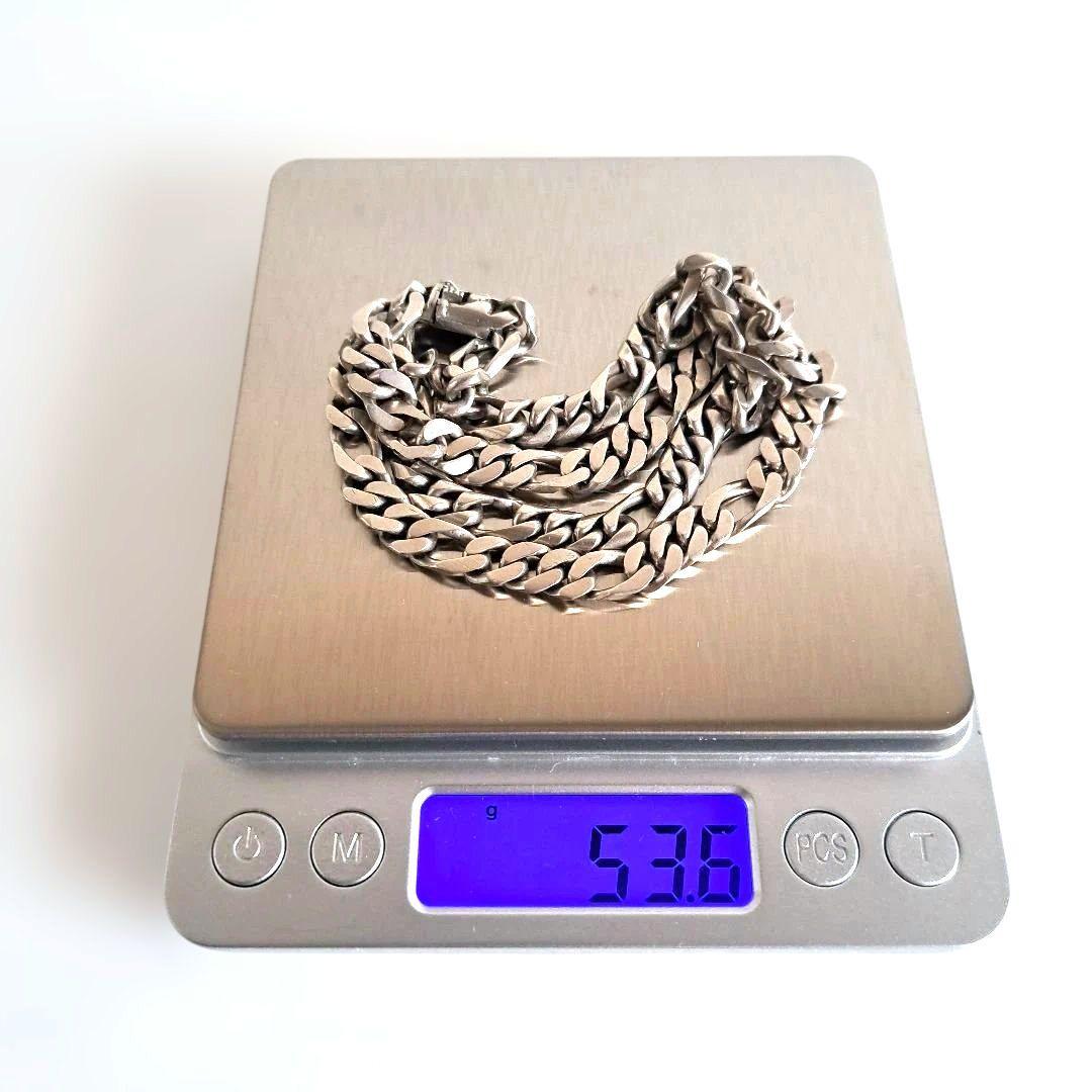 【匿名配送】フィガロ　チェーンネックレス　シルバー925　喜平　ビンテージ