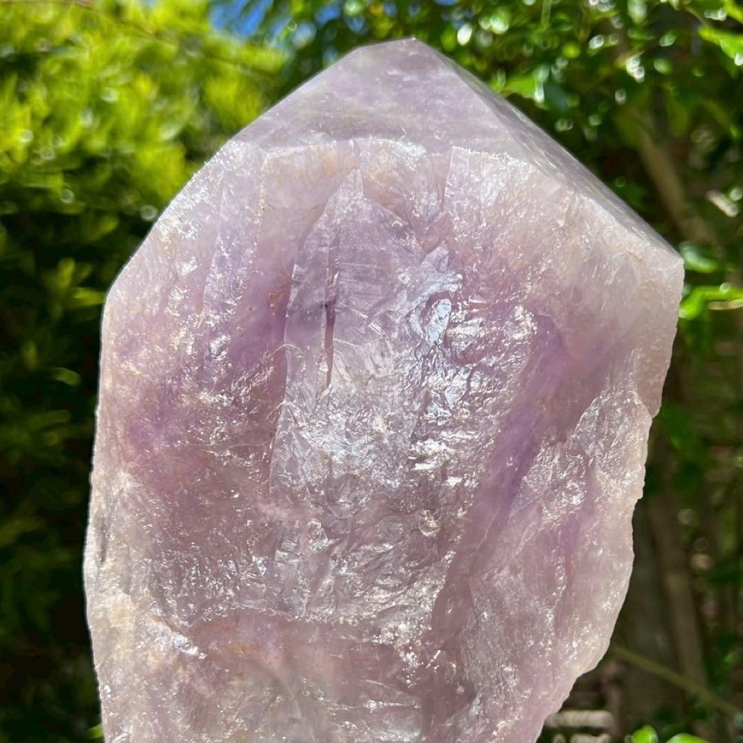 ✳️逸品✨最強浄化、最高安眠効果✨レインボー アメジスト 六角柱 天然石 ランプ