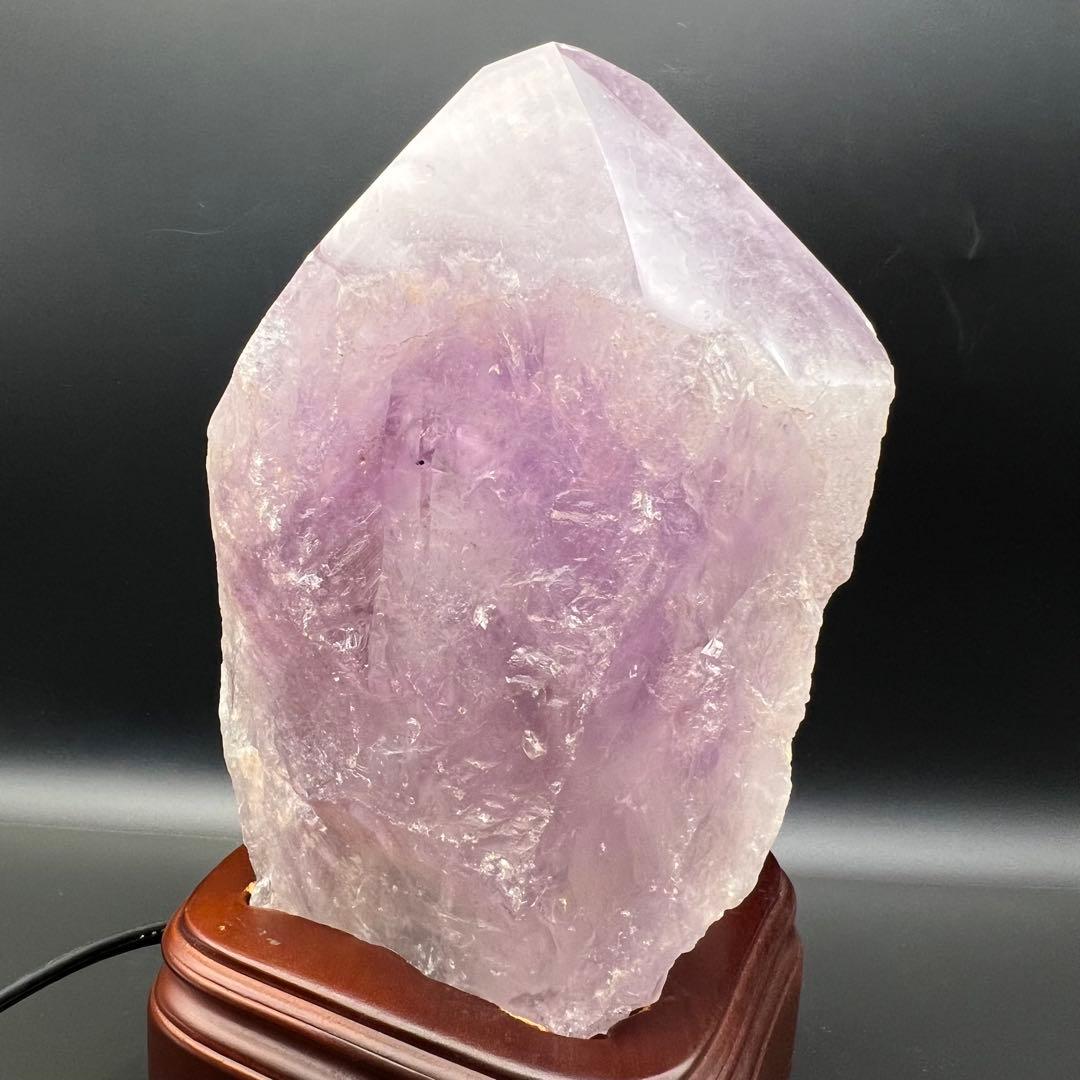 ✳️逸品✨最強浄化、最高安眠効果✨レインボー アメジスト 六角柱 天然石 ランプ