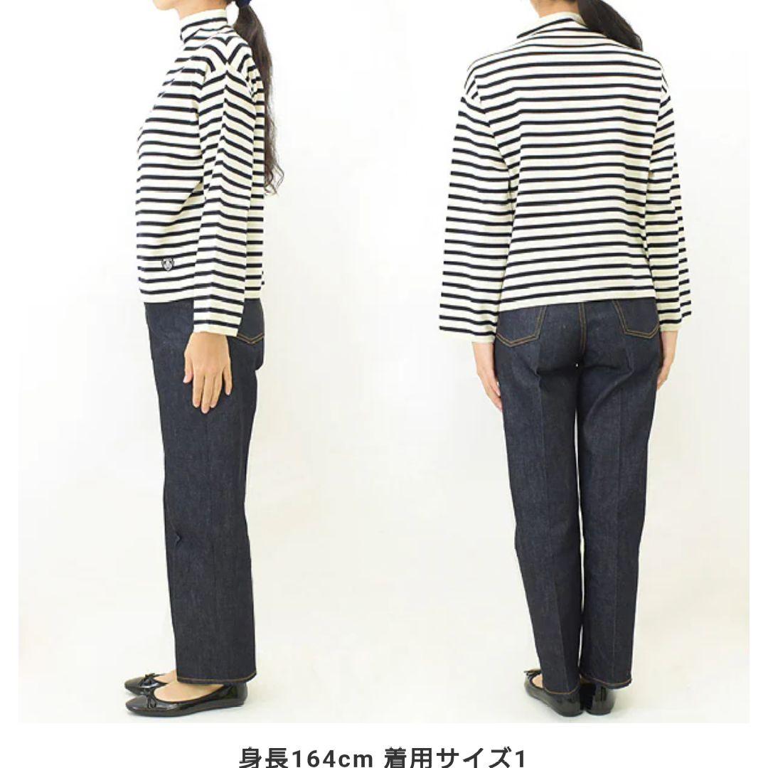 新品・未使用ORCIVAL オーシバル モックネックプルオーバーニット　ボーダー