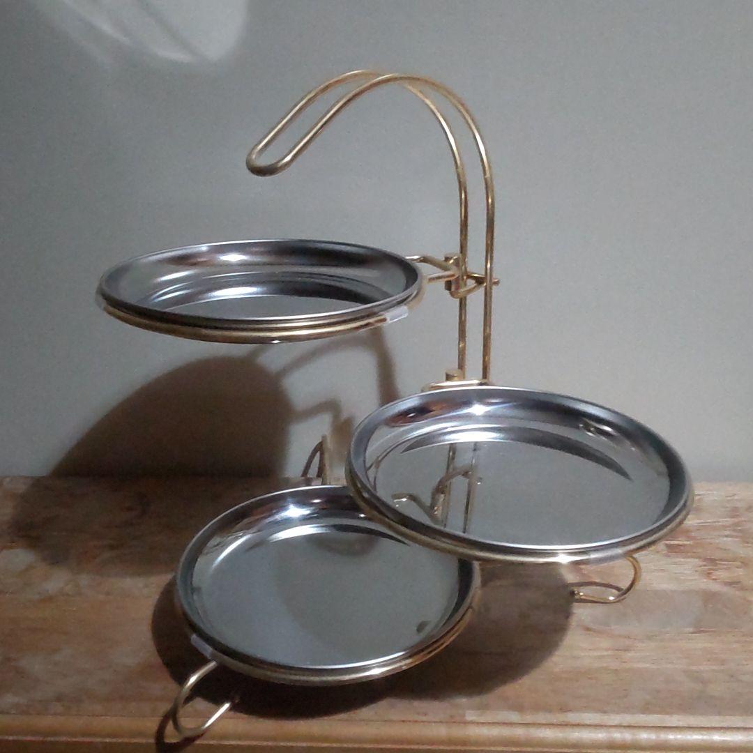 燕三条 ステンレス ケーキ スタンド ゴールド