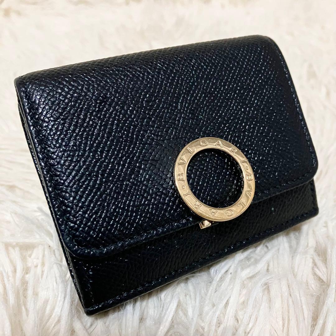 【美品】 ブルガリ 折り財布 ビーゼロワン ロゴクリップ IC内蔵