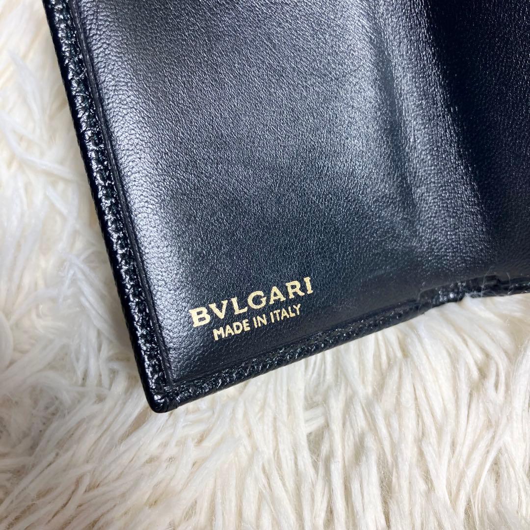 【美品】 ブルガリ 折り財布 ビーゼロワン ロゴクリップ IC内蔵