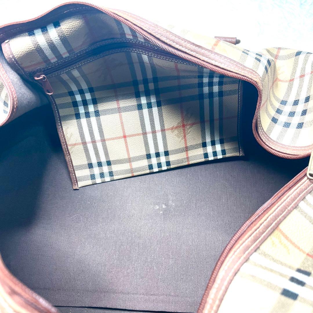 【良品】 バーバリーズ ボストンバッグ ノバチェック 大容量 トラベル