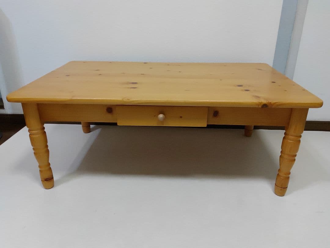 カントリー家具　アメリカンカントリー　ローテーブル　引き出し2杯　送料無料
