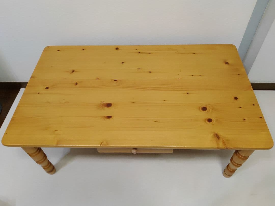 カントリー家具　アメリカンカントリー　ローテーブル　引き出し2杯　送料無料