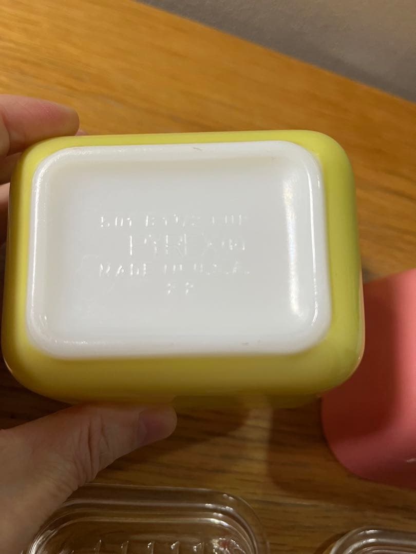 カラフル保存容器3セット　オールド　パイレックス