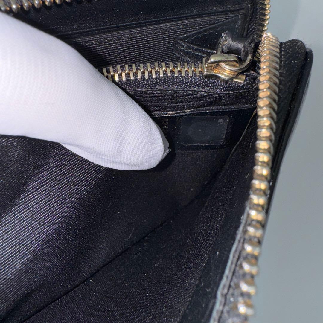 良品✨ブルガリ　長財布　ラウンドファスナー　ソティリオ　エナメル　ブラック