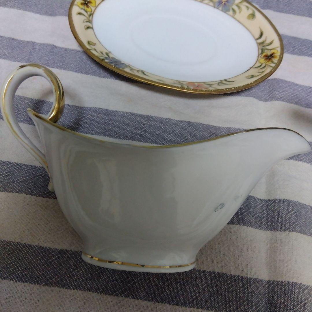 オールドノリタケ　アールデコ　フィギュリン　ローズ　ラスター　ポット　金彩　RC