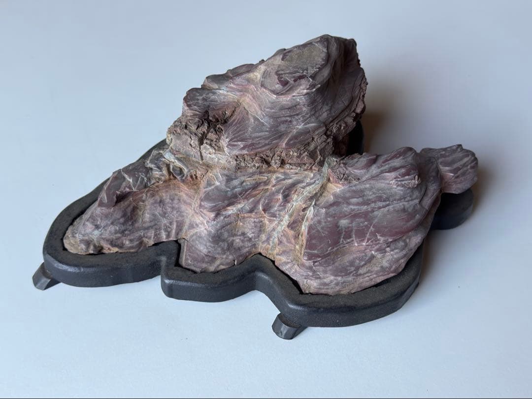 天然石 水石 紫色と茶色の岩