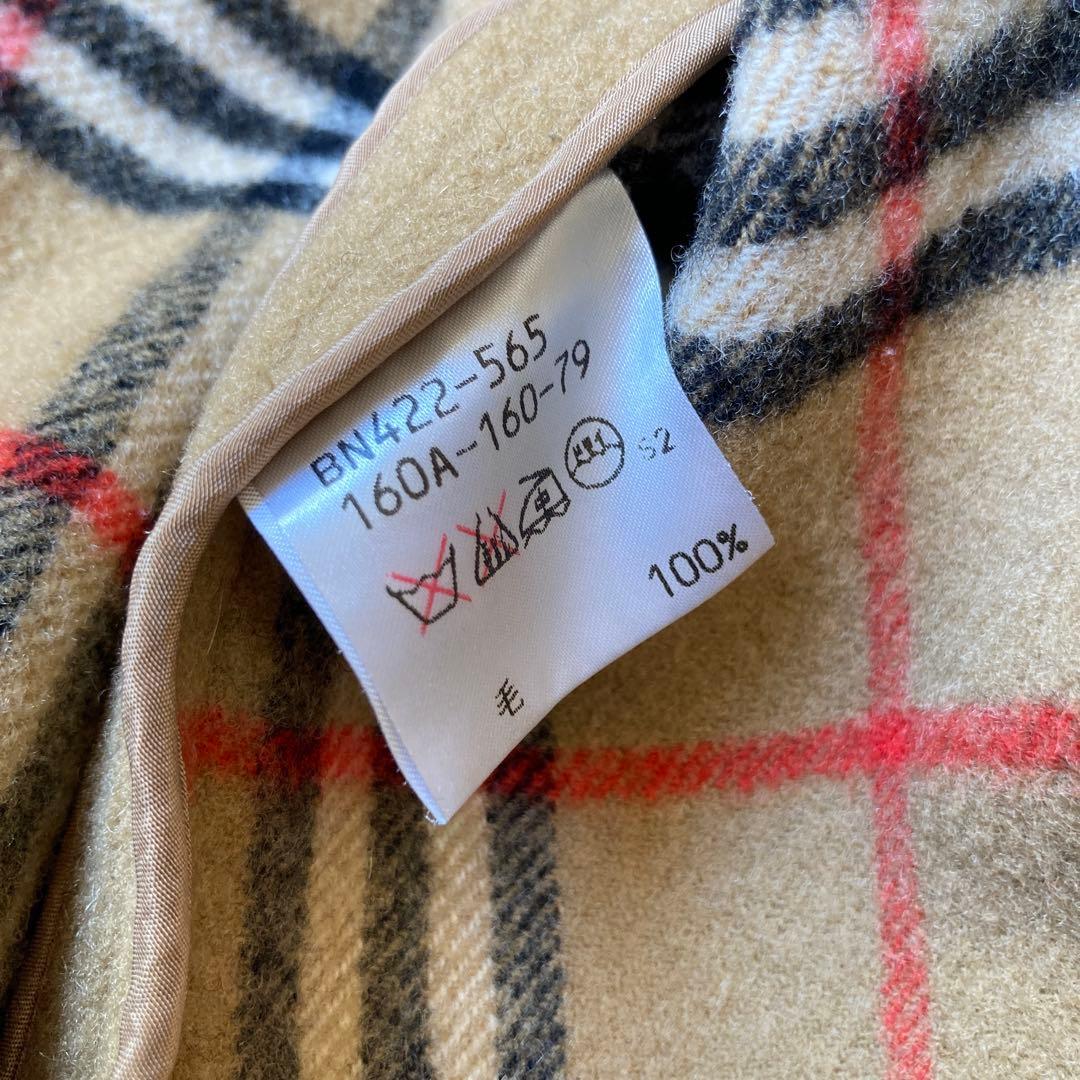 美品✨バーバリー　ウール100 %ゆったりダッフルコート ノバチェック キャメル