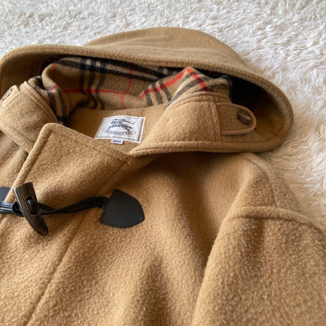 美品✨バーバリー　ウール100 %ゆったりダッフルコート ノバチェック キャメル