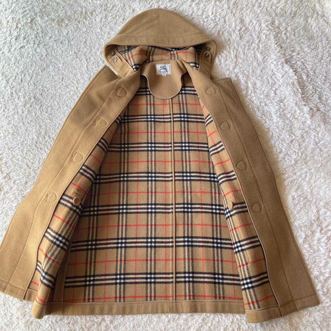 美品✨バーバリー　ウール100 %ゆったりダッフルコート ノバチェック キャメル