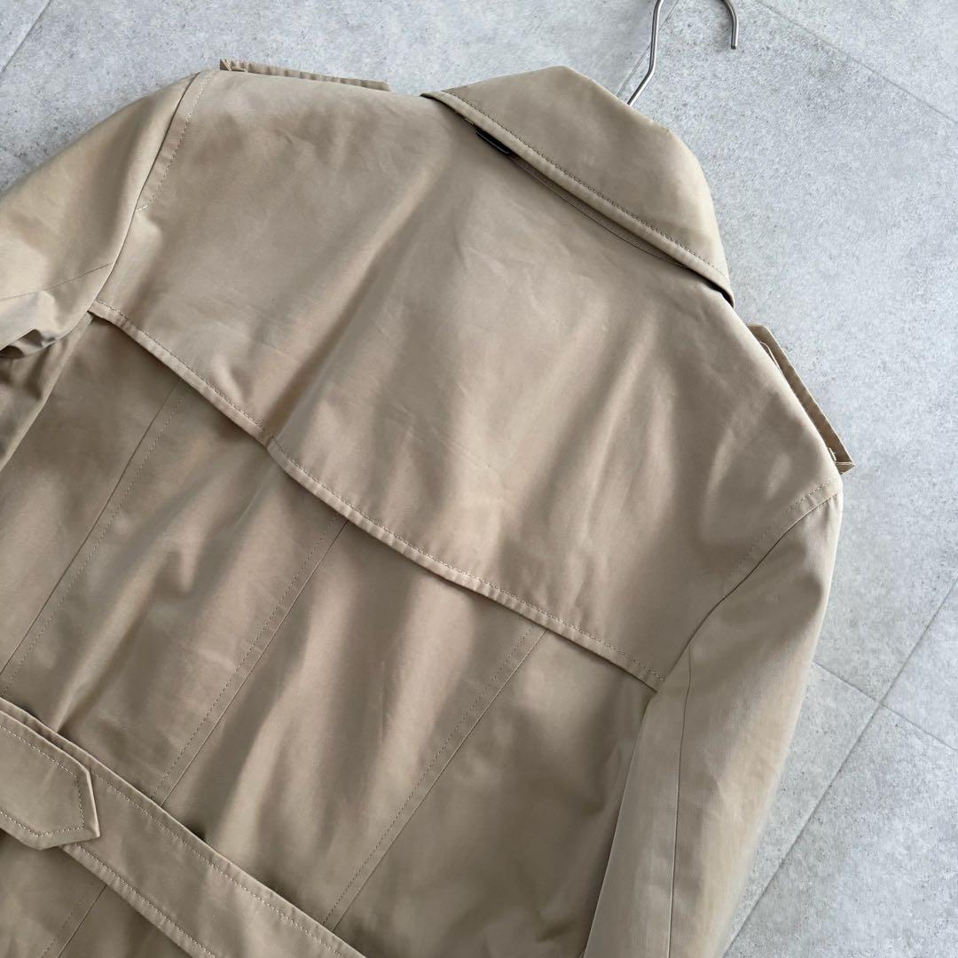 バーバリーロンドン　トレンチコート　ノバチェック　ダブル　ベージュ　11