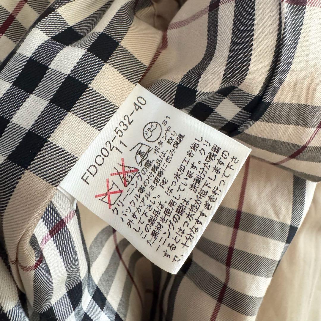 バーバリーロンドン　トレンチコート　ノバチェック　ダブル　ベージュ　11