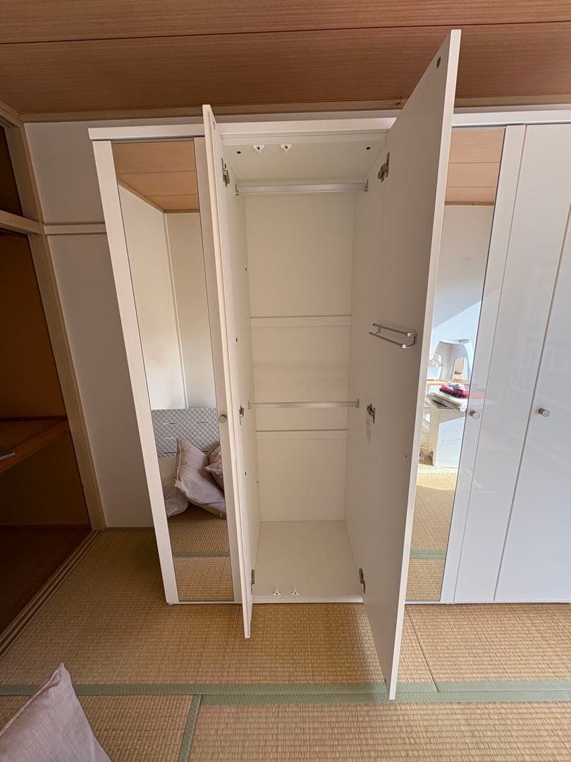 ②【引取or直配送】ニトリ　ワードローブ　クエス　100 ホワイトQUESS