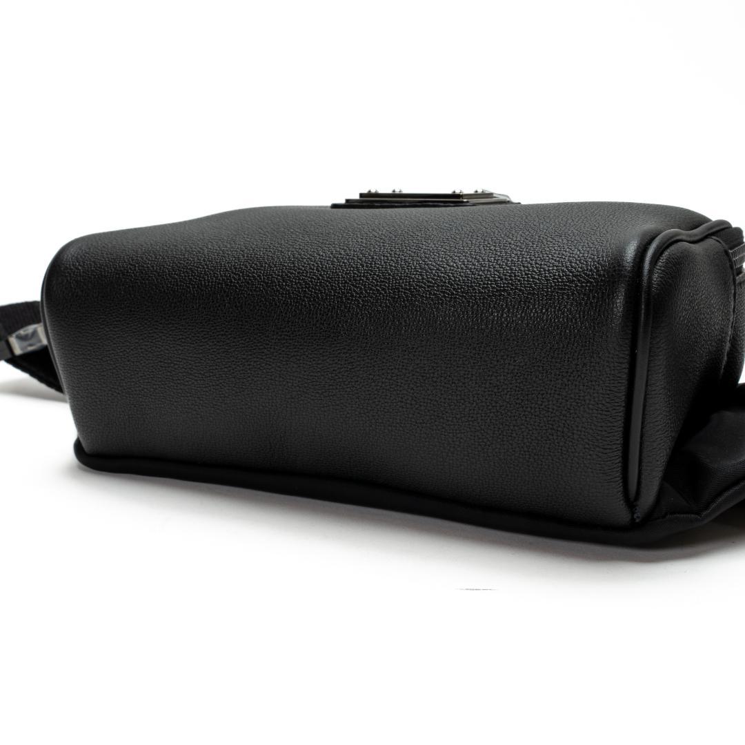 新品 DOLCE&GABBANA ウエストポーチ グレインドカーフスキンナイロン