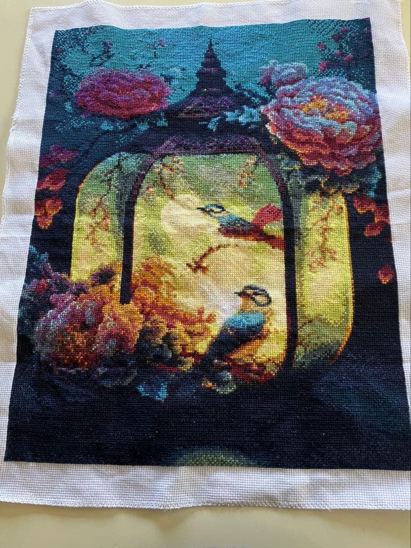 クロスステッチ完成品(u) (v)