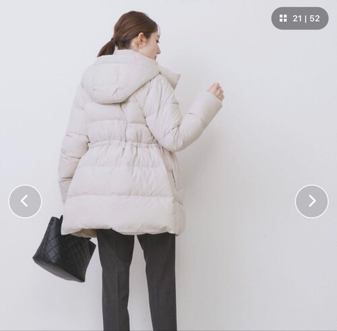 index インデックス　KAWADAダウンドロストミドルコートL アイボリー