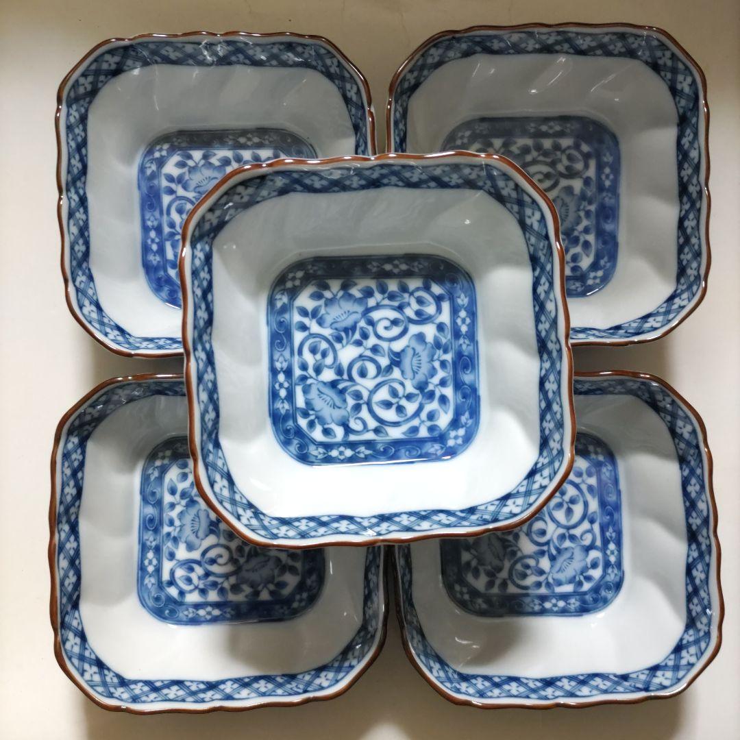 美濃焼・龍峯☆楕円大皿2枚セット　ねじり祥瑞　オードブル皿染付