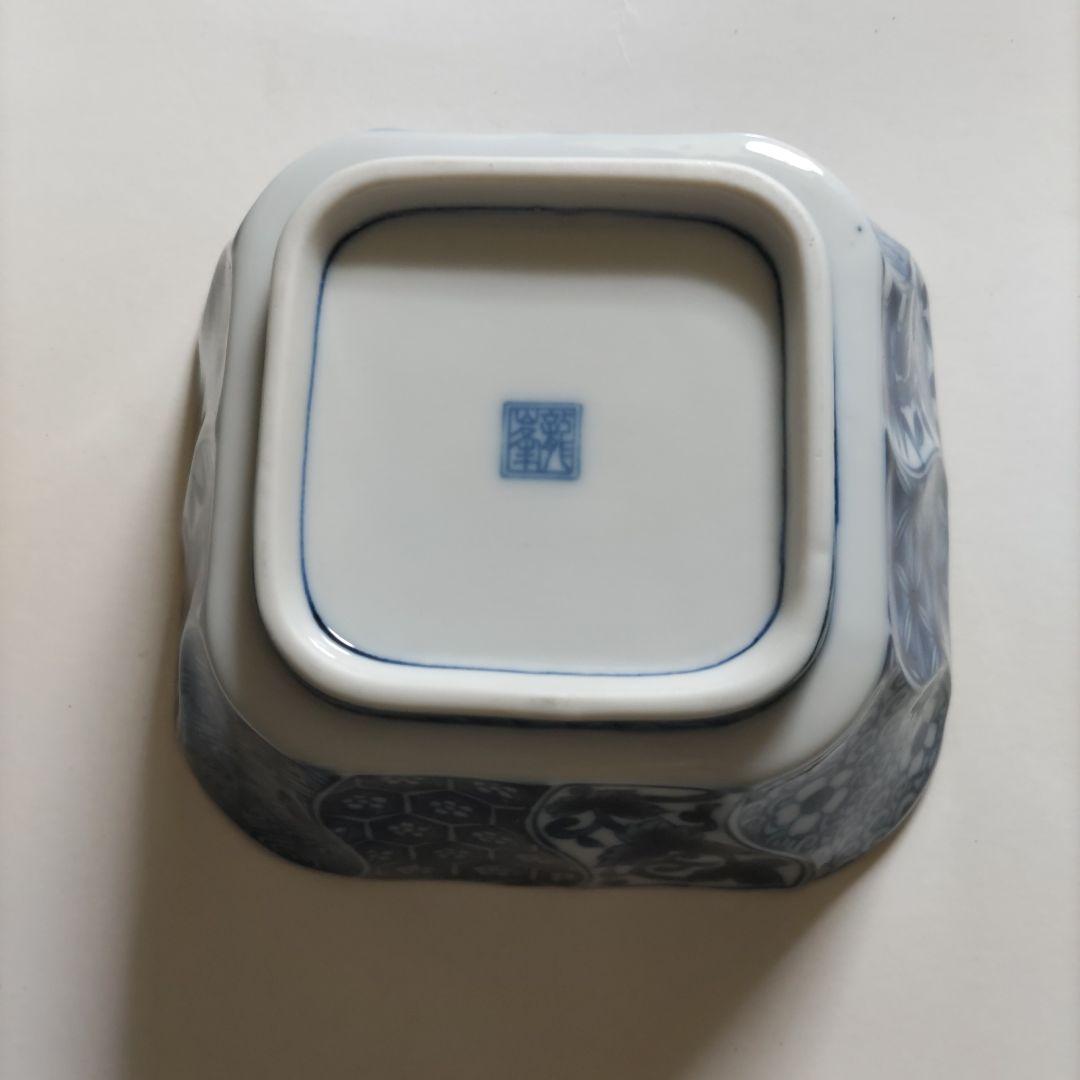 美濃焼・龍峯☆楕円大皿2枚セット　ねじり祥瑞　オードブル皿染付