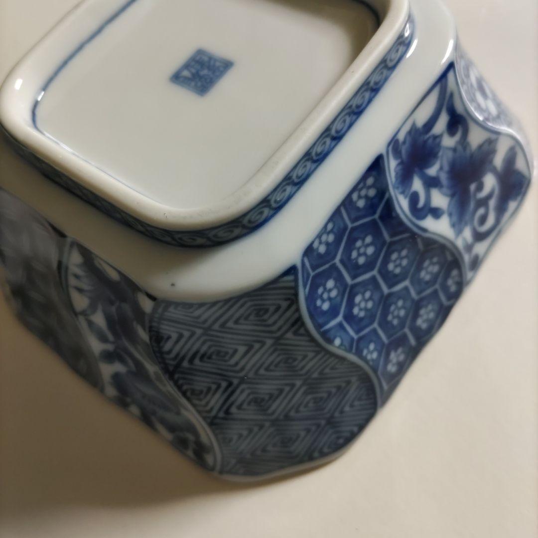 美濃焼・龍峯☆楕円大皿2枚セット　ねじり祥瑞　オードブル皿染付