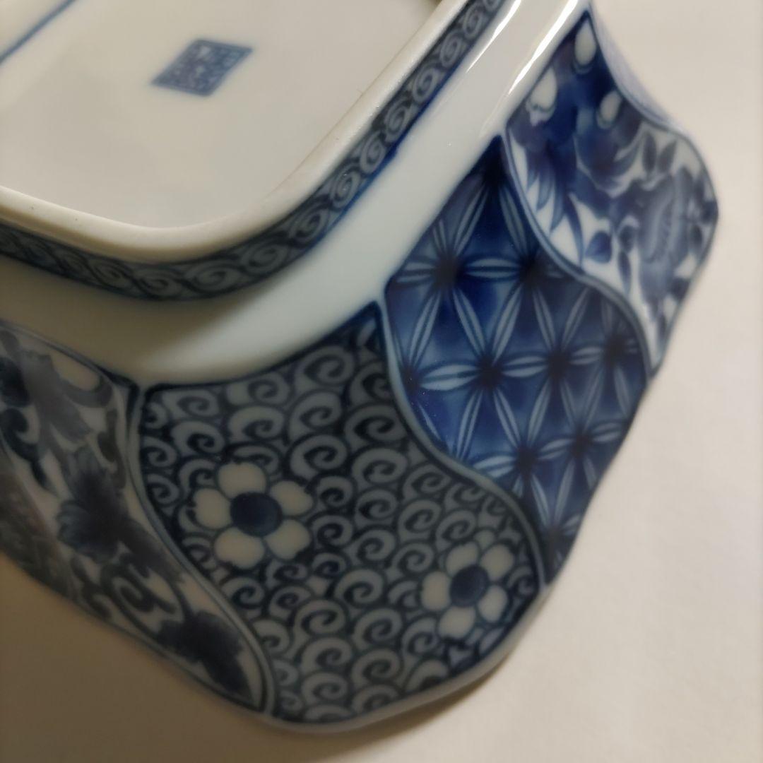 美濃焼・龍峯☆楕円大皿2枚セット　ねじり祥瑞　オードブル皿染付