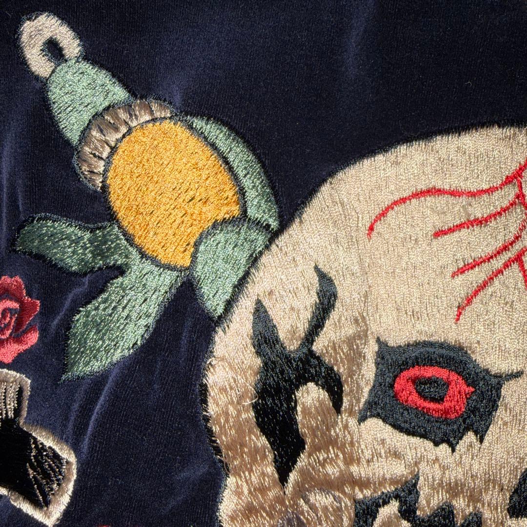 テーラー東洋 港商 スカジャン リバーシブル 虎 龍 髑髏 刺繍【AFA20】