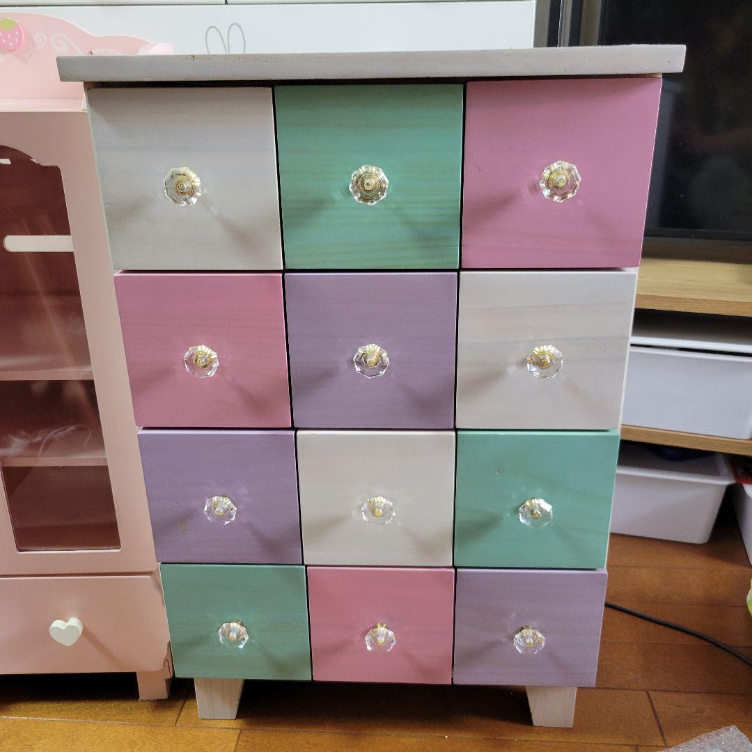 マカロン柄　カラフルチェスト