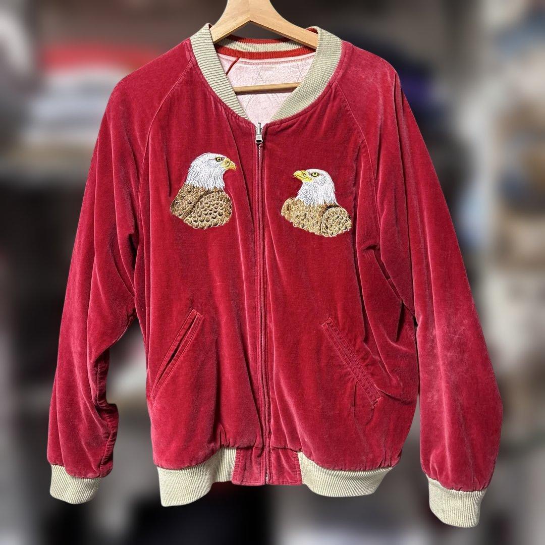 DENIME ドゥニーム 別珍 × キルティングサテン スカジャン