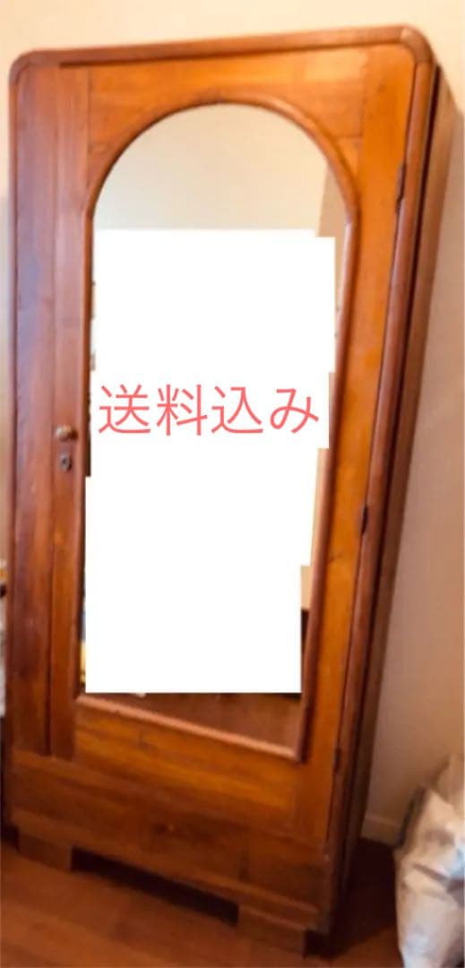 アンティーク　鏡付　洋服タンス