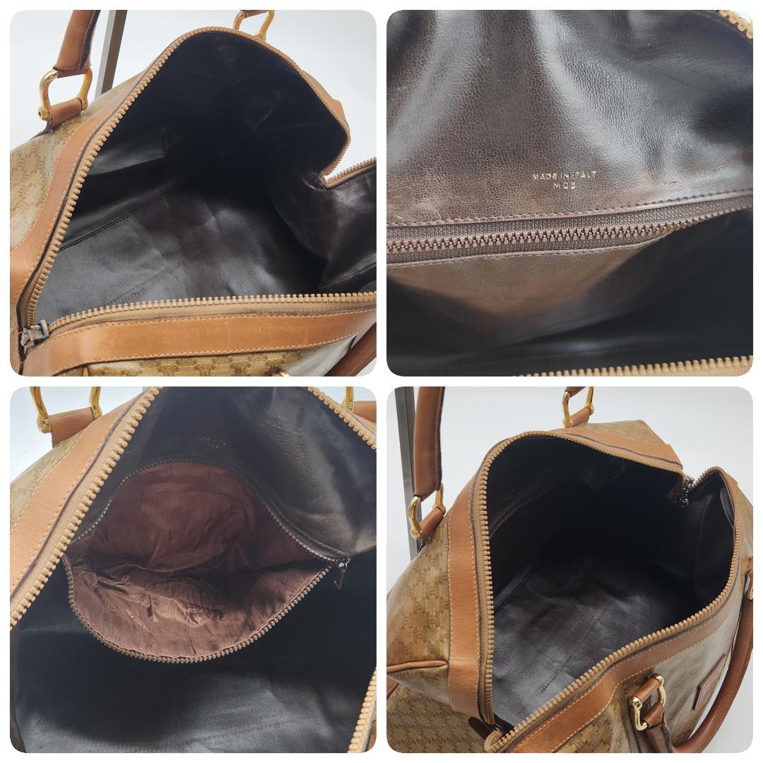 セリーヌ　マカダム柄　PVC ハンド　ボストンバッグ　 e369