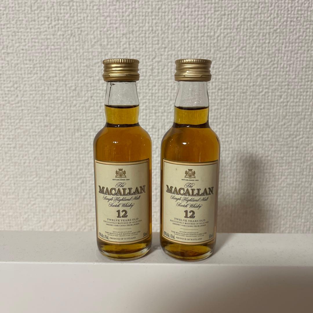 旧MACALLAN 12年 43℃ウイスキー 50ml 2本セット