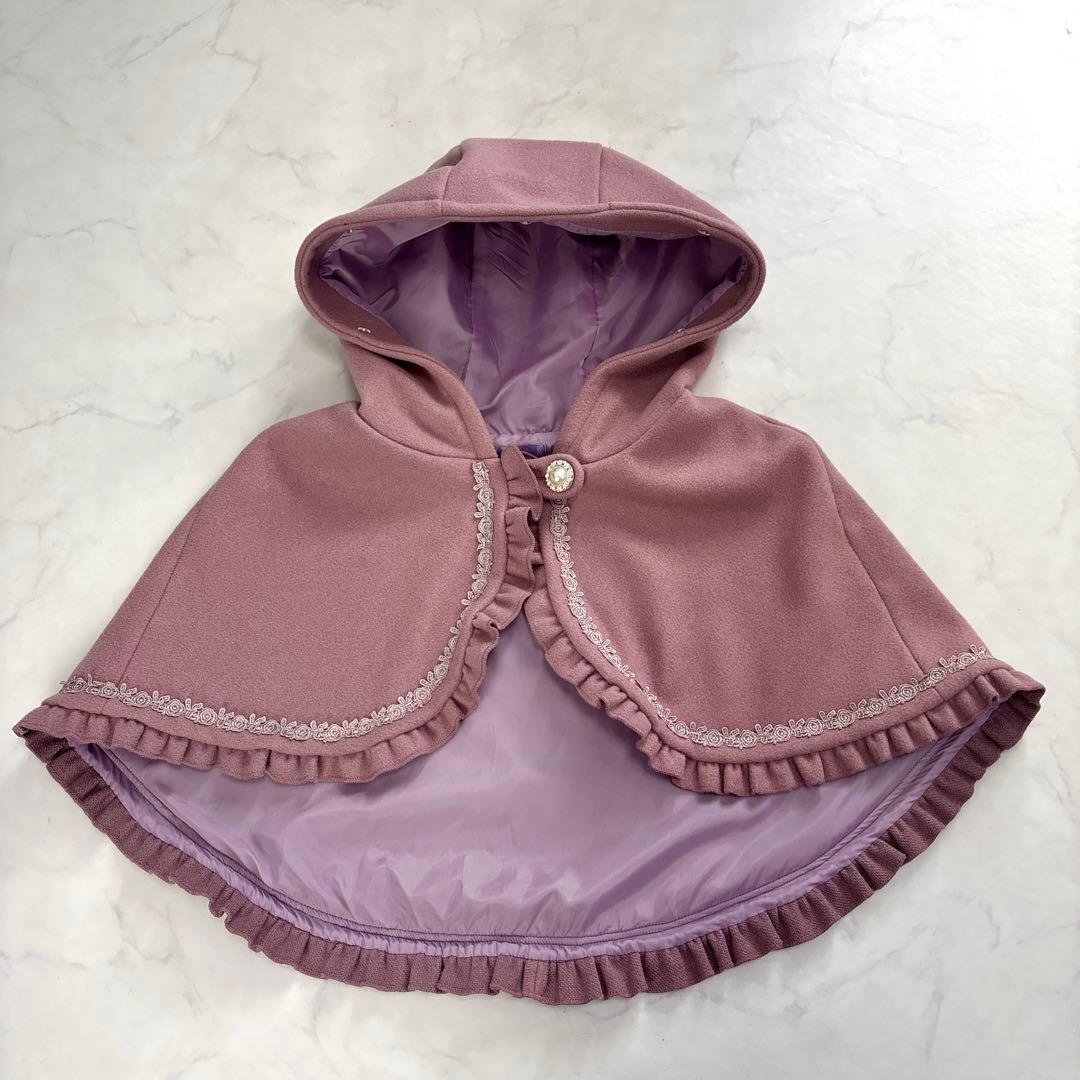 美品✨アクシーズファムKawaii ケープ付 ロングコート ピンク M