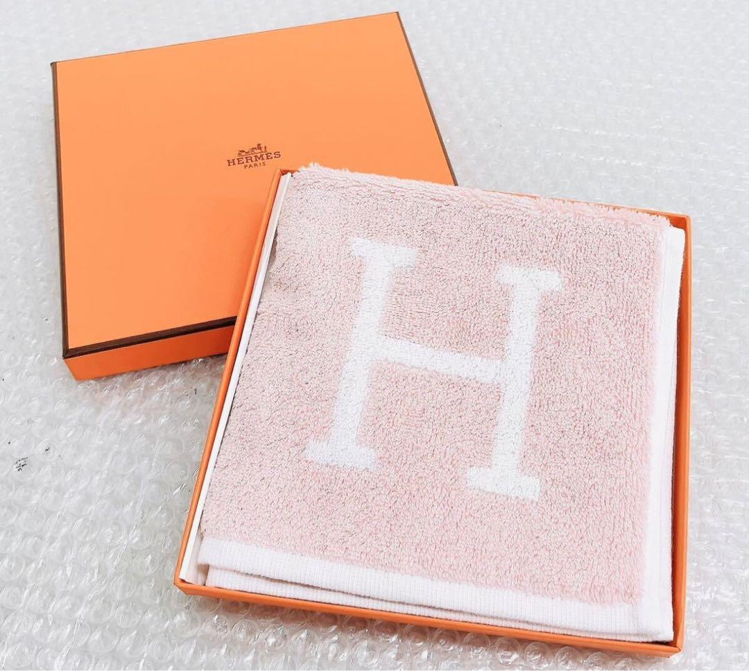 エルメス　ハンカチタオル　H アヴァロン