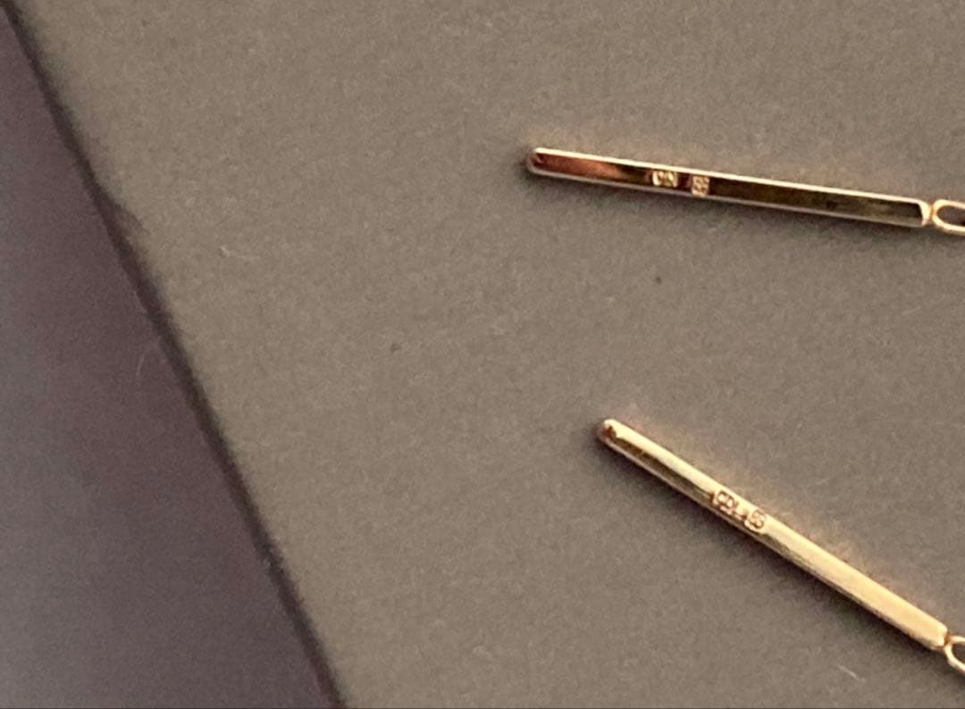 美品　ヒロタカ Toggle W Pearl Chain k10　ペアセット